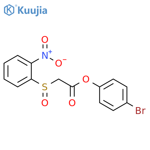 4-bromophenyl 2-(2-nitrobenzenesulfinyl)acetate structure