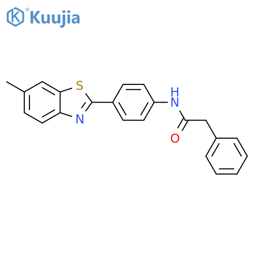 N-4-(6-methyl-1,3-benzothiazol-2-yl)phenyl-2-phenylacetamide structure