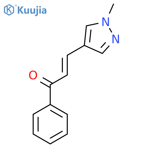 (2E)-3-(1-methyl-1H-pyrazol-4-yl)-1-phenylprop-2-en-1-one structure