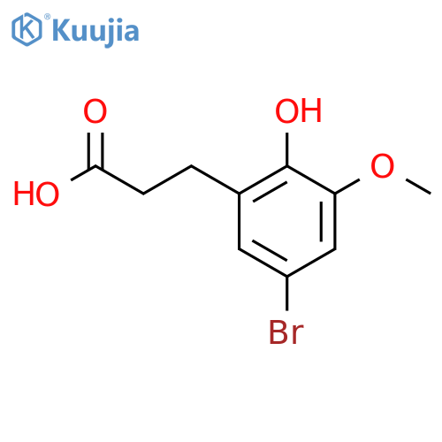 3-(5-bromo-2-hydroxy-3-methoxyphenyl)propanoic acid structure