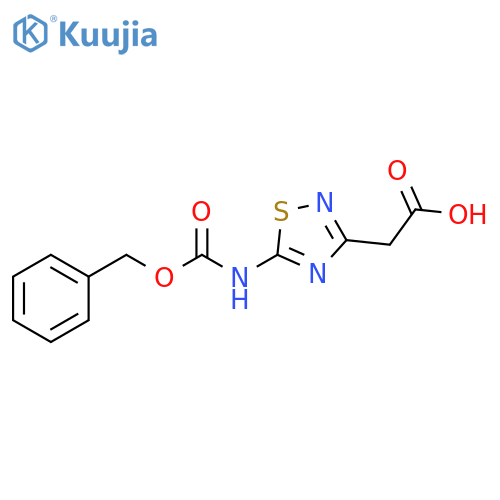 1,2,4-Thiadiazole-3-acetic acid, 5-[[(phenylmethoxy)carbonyl]amino]- structure