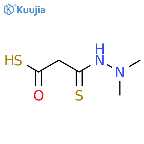 {(2,2-Dimethylhydrazino)carbonothioylthio}acetic acid structure