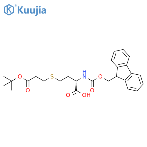 (2S)-4-{[3-(tert-butoxy)-3-oxopropyl]sulfanyl}-2-({[(9H-fluoren-9-yl)methoxy]carbonyl}amino)butanoic acid structure
