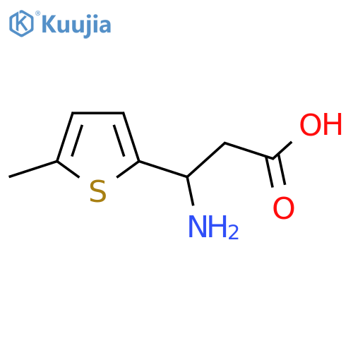 3-amino-3-(5-methylthiophen-2-yl)propanoic acid structure