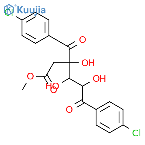 (3S,4R)-Methyl 3-(4-chlorobenzoyl)-6-(4-chlorophenyl)-3,4,5-trihydroxy-6-oxohexanoate structure